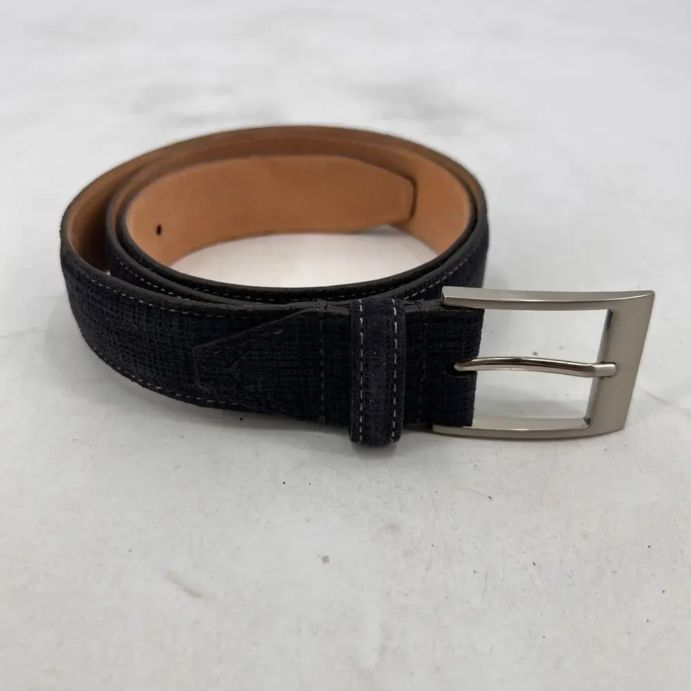 Martin Dingman Belt Mens 36 Chalkboard Suede Saddle Leather Lining Made in USA